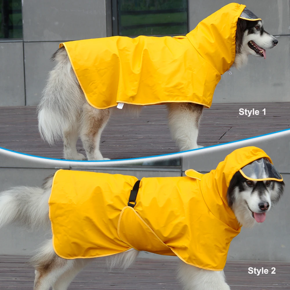 Chubasquero 2 en 1 para perros grandes, ropa impermeable para mascotas para perros pequeños y medianos, Chubasquero Golden Retriever Corgi, artículos para mascotas - imagen 3