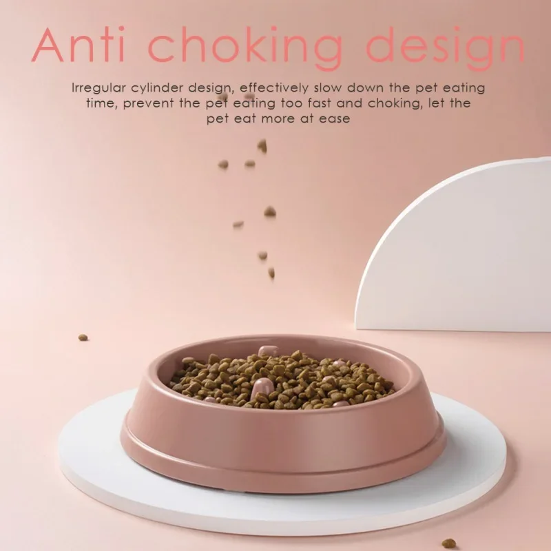 Cuenco de comida lenta para mascotas, cuenco a prueba de estrangulamiento para perros pequeños, alimentador de comida lenta antideslizante, cuenco de arroz para perros, suministros para mascotas disponibles para perros y gatos - imagen 2