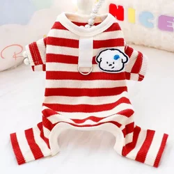 Ropa para perros y gatos: mono de algodón suave para mascotas
