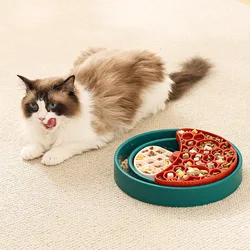Suministros para mascotas Diseño de laberinto de tres capas para alimentadores giratorios adecuado para perros y gatos Cuenco de comida lenta antivómitos