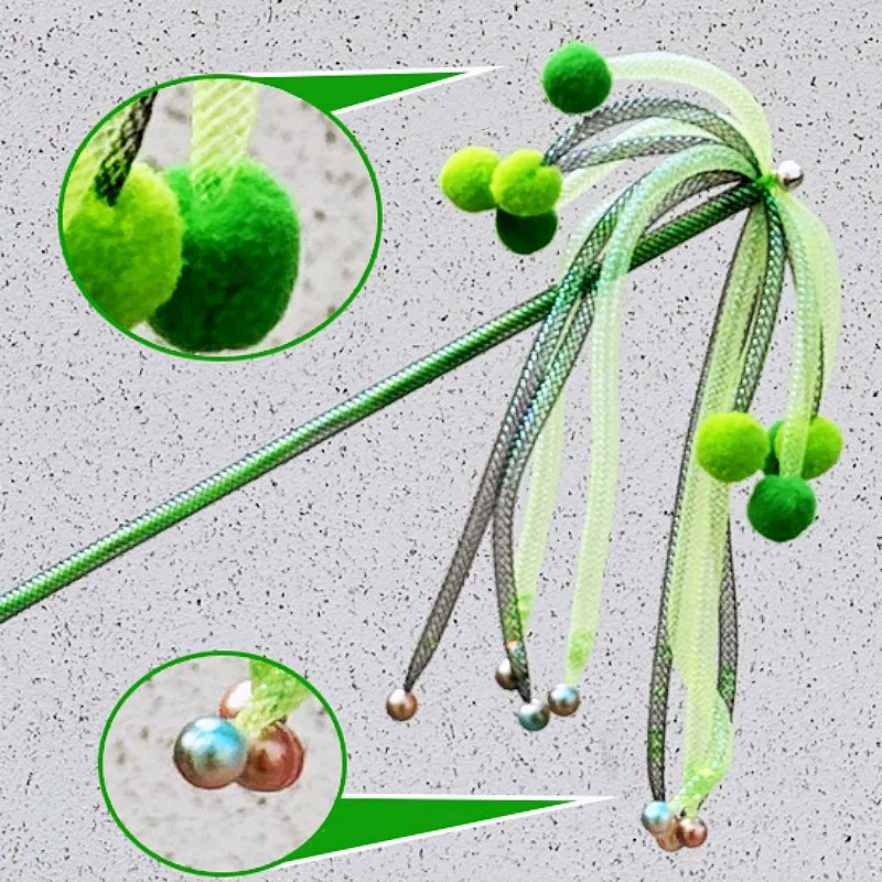 Juguete para gatos, bola de lana con borlas, juguetes para gatos, red elástica interactiva, palo de burlas para gatos de girasol, juguete para gatos autohi con campana, suministros para mascotas - imagen 3