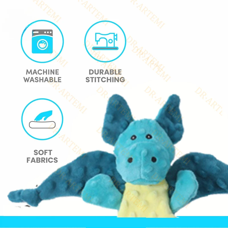 Juguete de terciopelo de felpa para perros, juguete chirriante, juguete masticable resistente a mordeduras, limpieza de dientes molares, perros pequeños, medianos y grandes - imagen 4