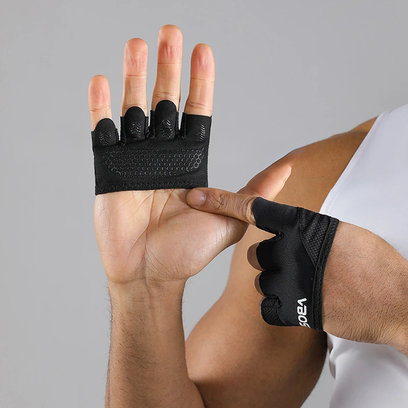 Guantes ligeros cuatro dedos antideslizantes para entrenamiento y pesas - imagen 5