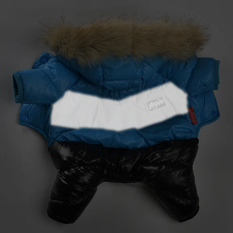 Mono para perros pequeños y medianos, sudaderas con capucha cálidas para cachorros, abrigo impermeable a prueba de viento, monos para Chihuahua Yorkie, disfraz - imagen 3