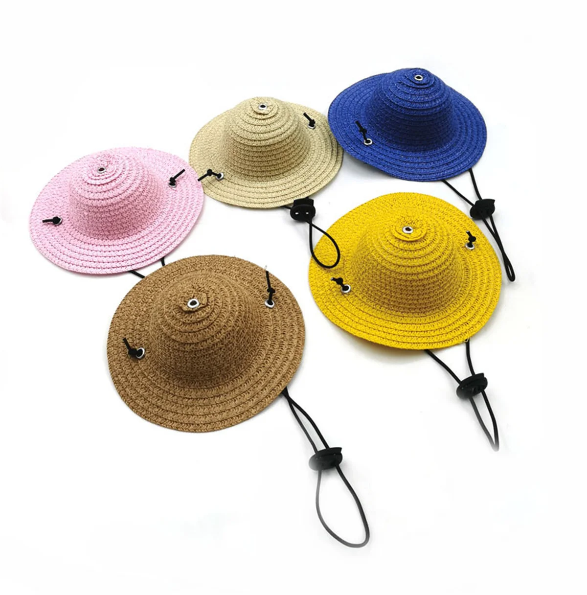 Sombrero de paja mini para perros y gatos estilo hawaiano - imagen 3