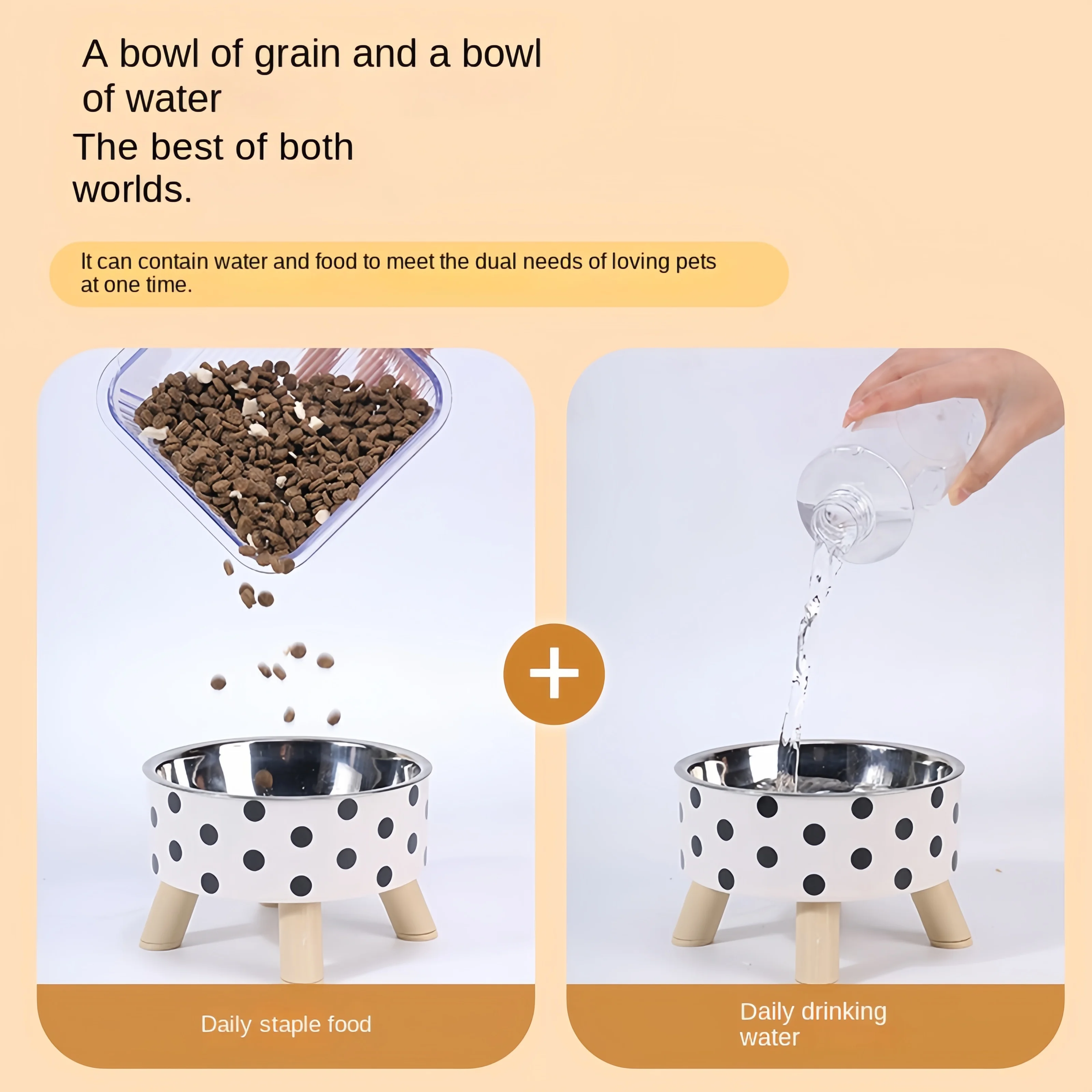 Cuenco alimentador elevado para gatos, cuenco de agua para comida de gato elevado antiasfixia con soporte, suministros para beber para alimentación de mascotas, cuencos para gatos y perros