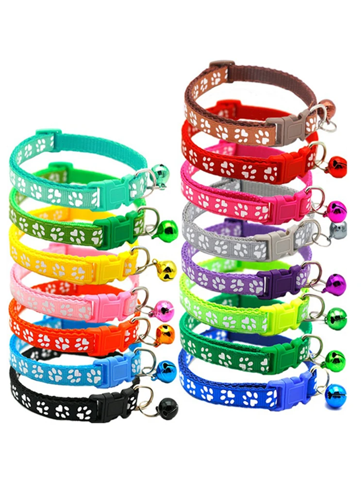 Collares para Collar de gato con campana, Collar ajustable, Collar para gato, cachorro, gatito, Dropshipping, Collar para gatos domésticos - imagen 4