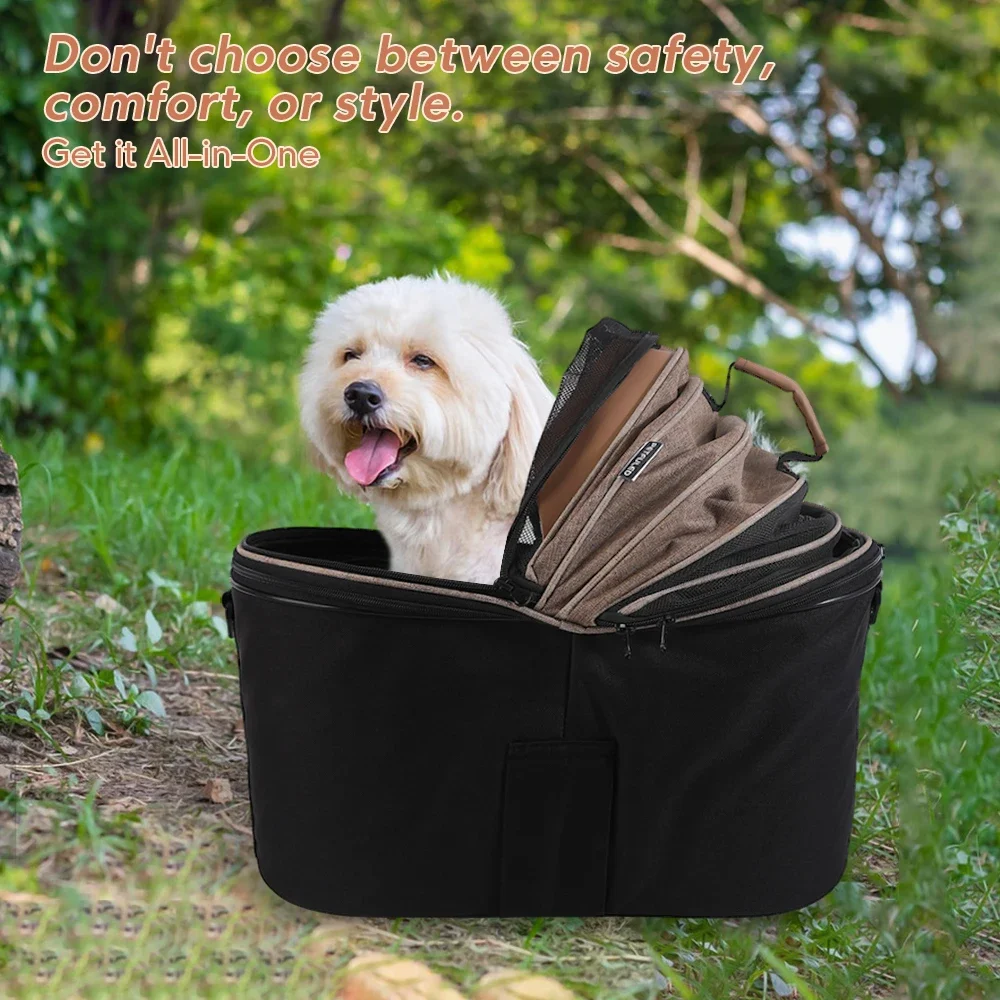 Cesta trasera acolchada para bicicleta – Transportín para mascotas fácil de instalar - imagen 3