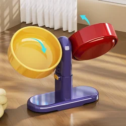 Comedero elevado regulable para perros y gatos – Giratorio 360°