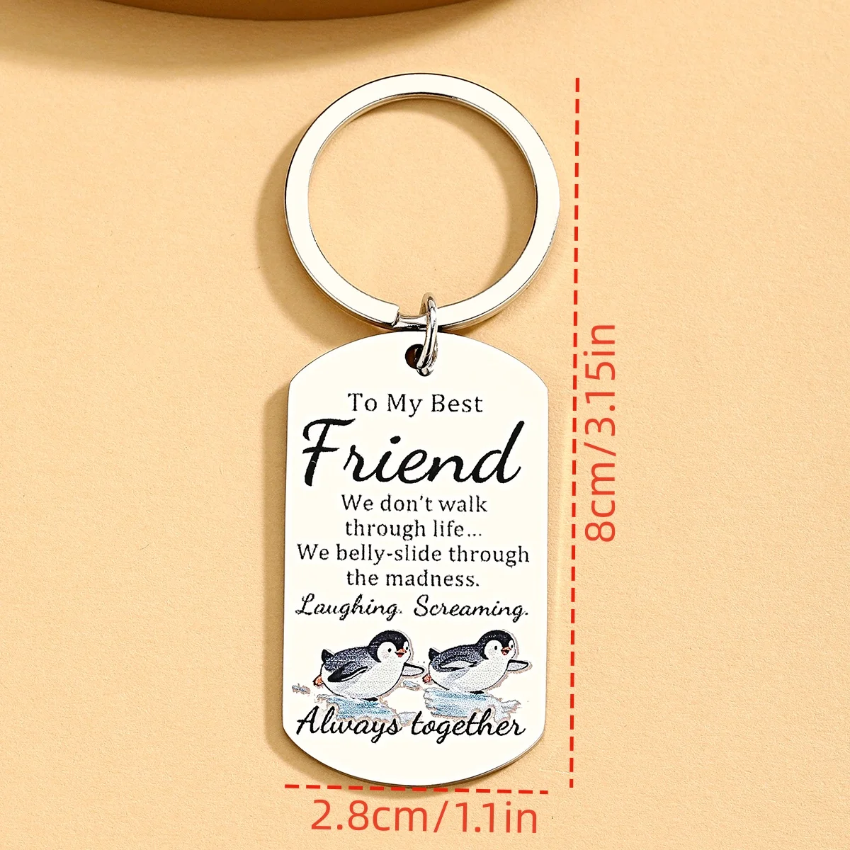 Rellenos de medias para mujeres jóvenes y adultos, llavero de mejor amigo, rellenos de medias Gunny para mujeres, lindos pingüinos, regalos de amistad - imagen 4