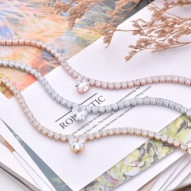 Collar de cadena de diamantes de imitación de cristal de lujo para perro y gato, collar de gatito brillante ajustable, accesorios de joyería de boda - imagen 3