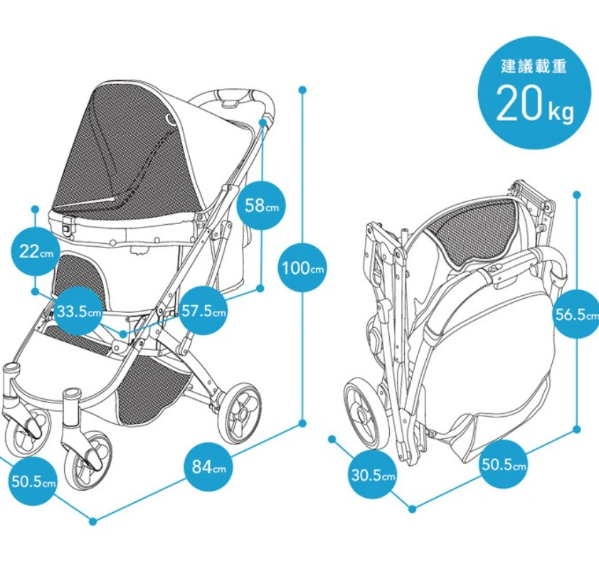 Cochecitos para perros Cochecitos para mascotas Gato Teddy Bigbear Suministros para perros en miniatura - imagen 5