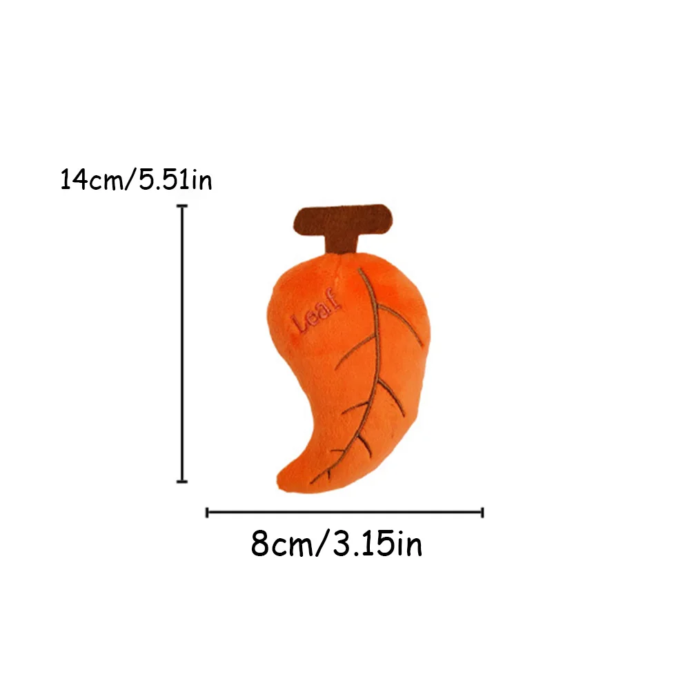 Juguete chirriante para mascotas en forma de hoja de felpa: duradero para rascar y masticar, herramienta molar para perros y gatos, juguete interactivo para hacer sonido, - imagen 5