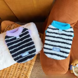 Abrigo de Terciopelo Grueso para Gatos y Perros - Ropa de Invierno