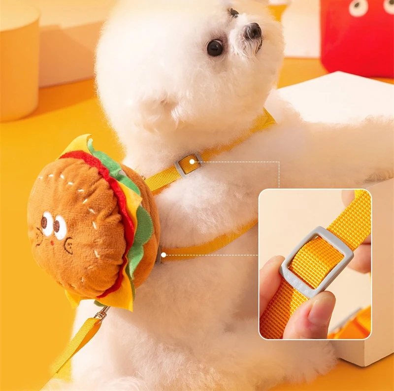 Arnés para perros pequeños y medianos con diseño hamburguesa - 120 cm - imagen 2