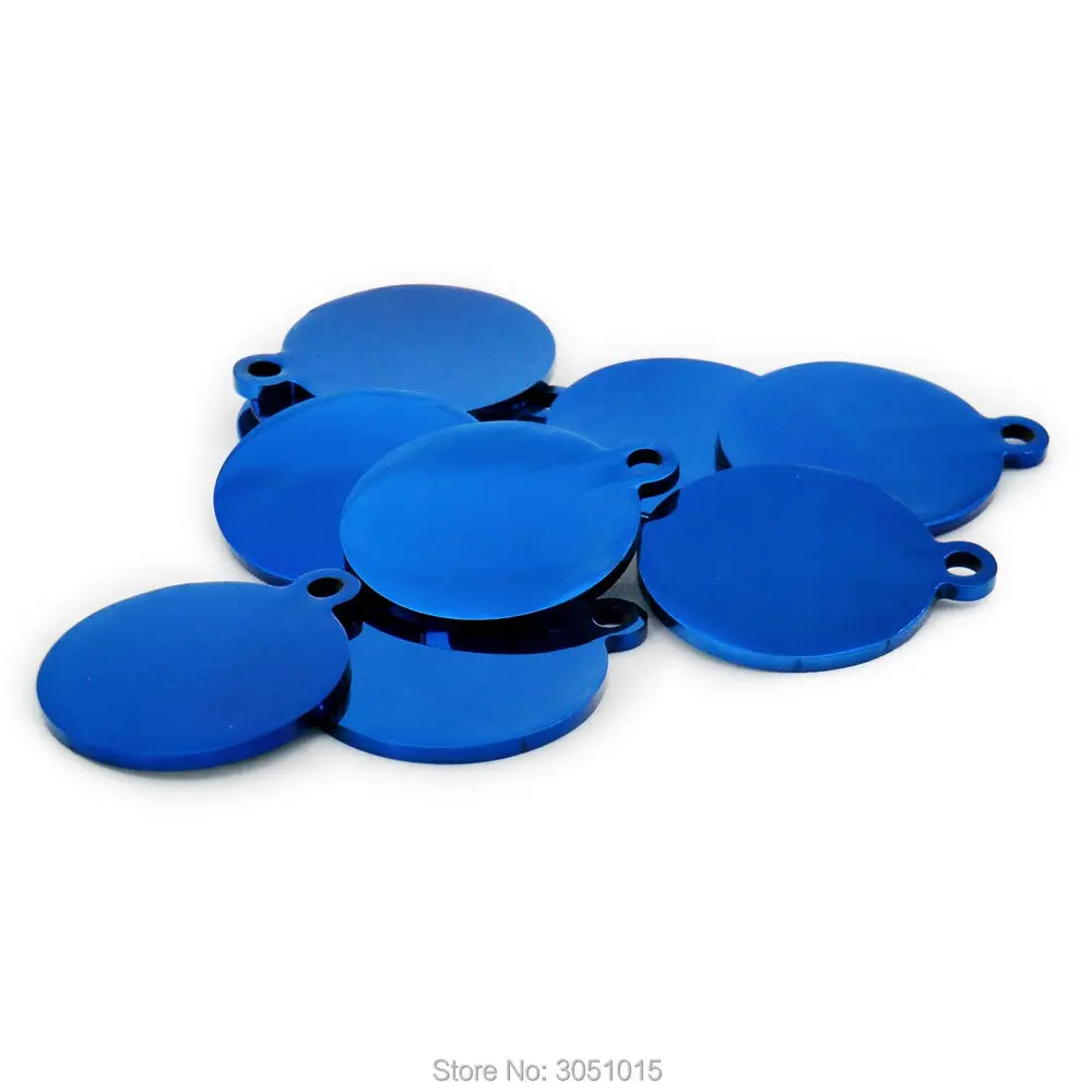 Venta al por mayor, 20 piezas, etiqueta de identificación personalizada de acero inoxidable para mascotas, perros, gatos, cachorros, placa redonda de Metal con nombre, productos para mascotas - imagen 5