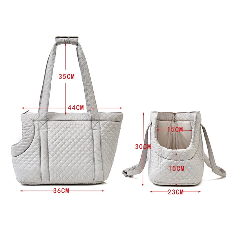 Bolso coreano para mascotas, bolso de hombro para gatos, Otoño Invierno, algodón acolchado, portador de cachorros, Gato, perro, Garfield, Kedi masoctas, bolsas portátiles - imagen 2