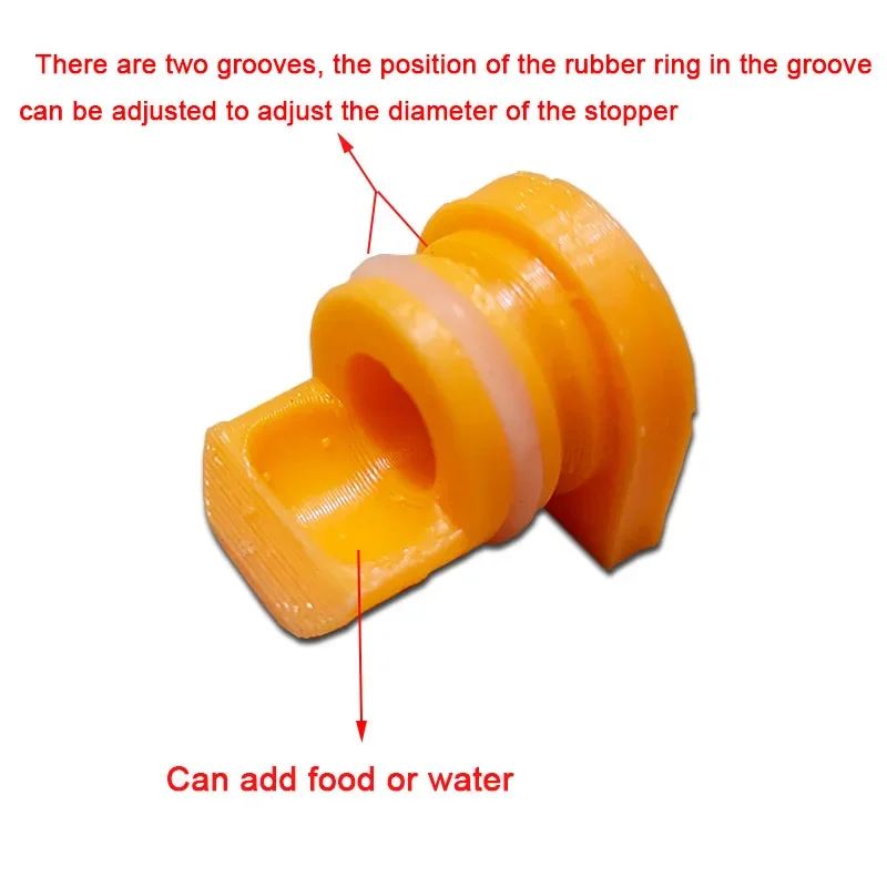 Tubo de ensayo de granja de hormigas de 15-18mm, tapón de goma con cuenco de alimentación, nido de hormiga, alimentador de agua impreso en 3D, tapón antill, accesorios para hormigas - imagen 4