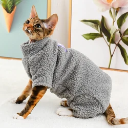 Pijama de felpa con capucha para gatos Sphynx y Devon Rex – Térmico invierno