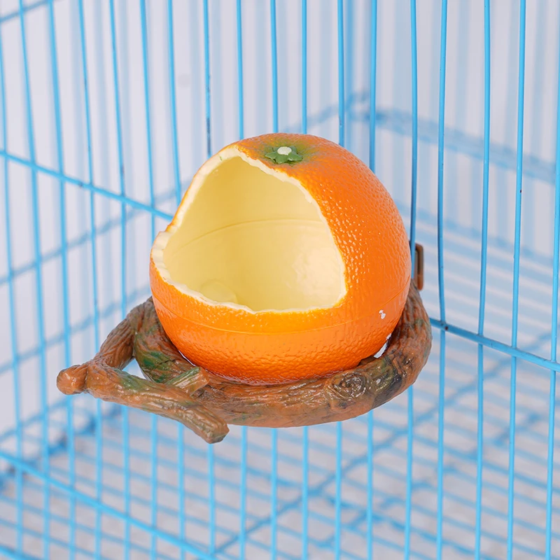 Cuenco alimentador para loros y pájaros con forma de fruta divertida, jaula para comida de Granada, recipiente para alimentación de agua, cajas, suministros para mascotas - imagen 5