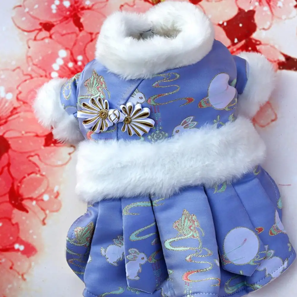 Vestido funcional para perro, prenda suave al tacto, estilo chino, ropa para mascotas - imagen 2