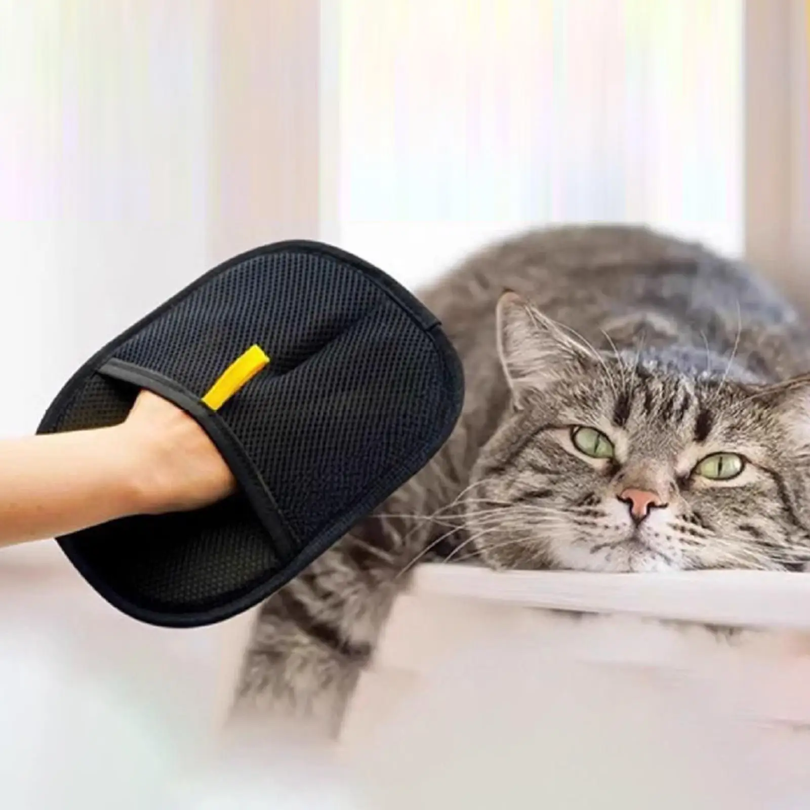 Hands on Pet Hair Removal Glove Remover for Furniture Washable Multipurpose Mesh Dog Cat Grooming Tool