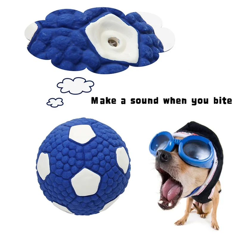 Pelota de látex resistente a las mordeduras para perros, juguete con sonido molar para cachorros, suministros interactivos de entrenamiento para mascotas, juguetes de Limpieza de dientes - imagen 2