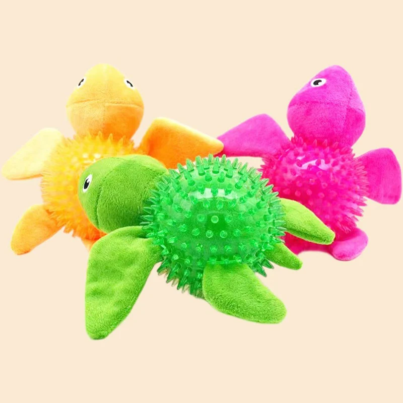 Juguete de bola de pinchazo de tortuga con sonido, resistente a las mordeduras y rechinar dientes para aliviar el aburrimiento, perros de acompañamiento de todas las edades - imagen 3