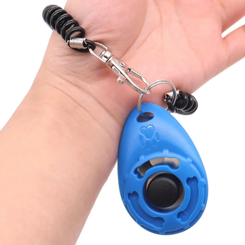 Clicker de entrenamiento para perros y gatos, herramientas de ayuda de entrenamiento de plástico, correa de muñeca ajustable, llavero de sonido, suministros para perros, nuevo - imagen 2