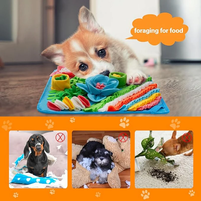 Almohadilla para olfatear mascotas, juguetes de forrajeo para perros y gatos, juego en interiores, estera para comer, alivia el estrés y liberar energía, caza del tesoro, comida lenta - imagen 3