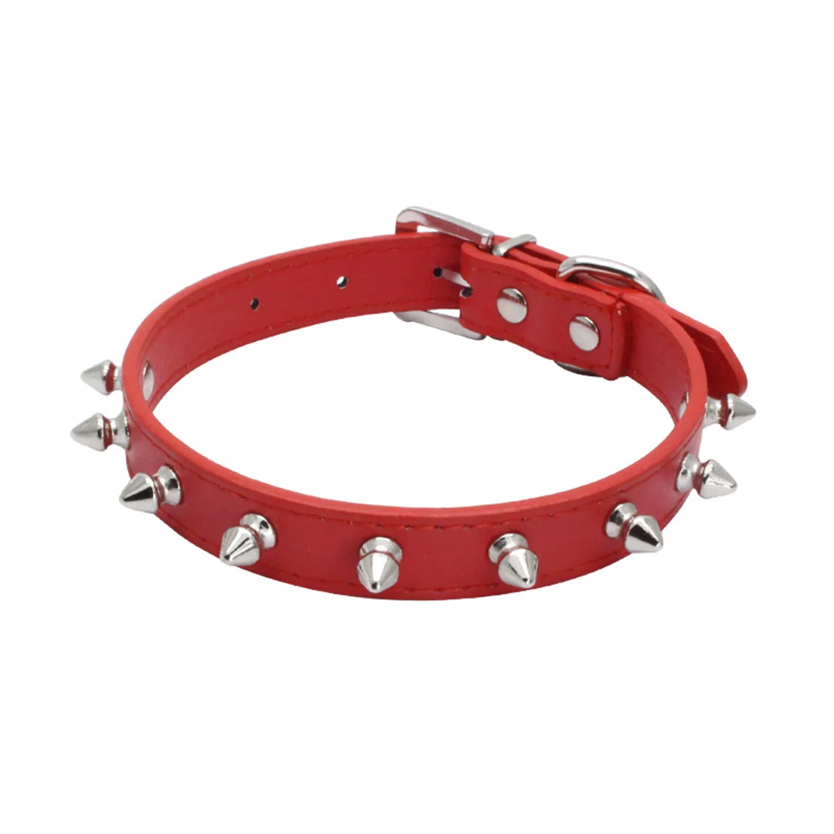 Collar de cuero con tachuelas y púas para perro y gato - imagen 5