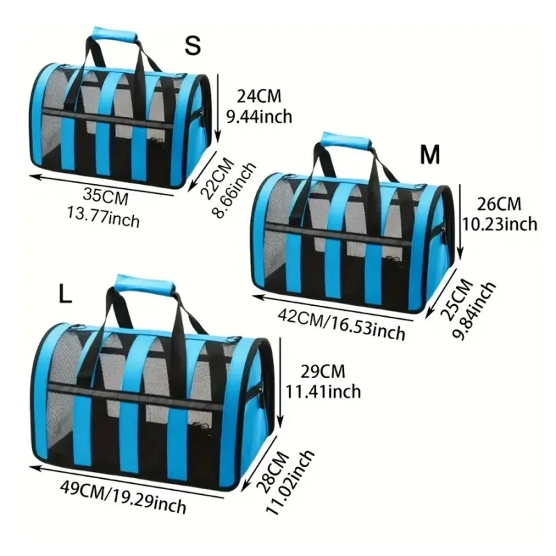 Transportín ventilado para gatos y perros – Ligero y seguro para viajes - imagen 4