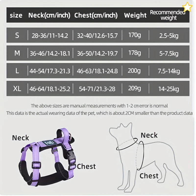 Arnés para perros en forma de Y con mango duradero ajustable, arnés reflectante de nailon para perros, chaleco con relleno suave, collares para perros, chalecos grandes - imagen 2