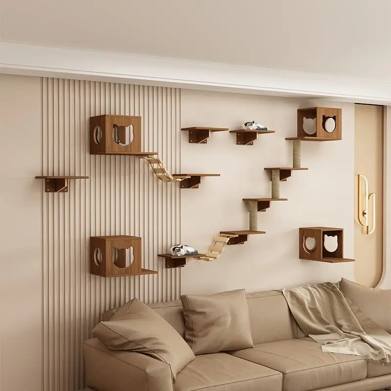 Árbol rascador de pared para gatos – Torre escalada resistente