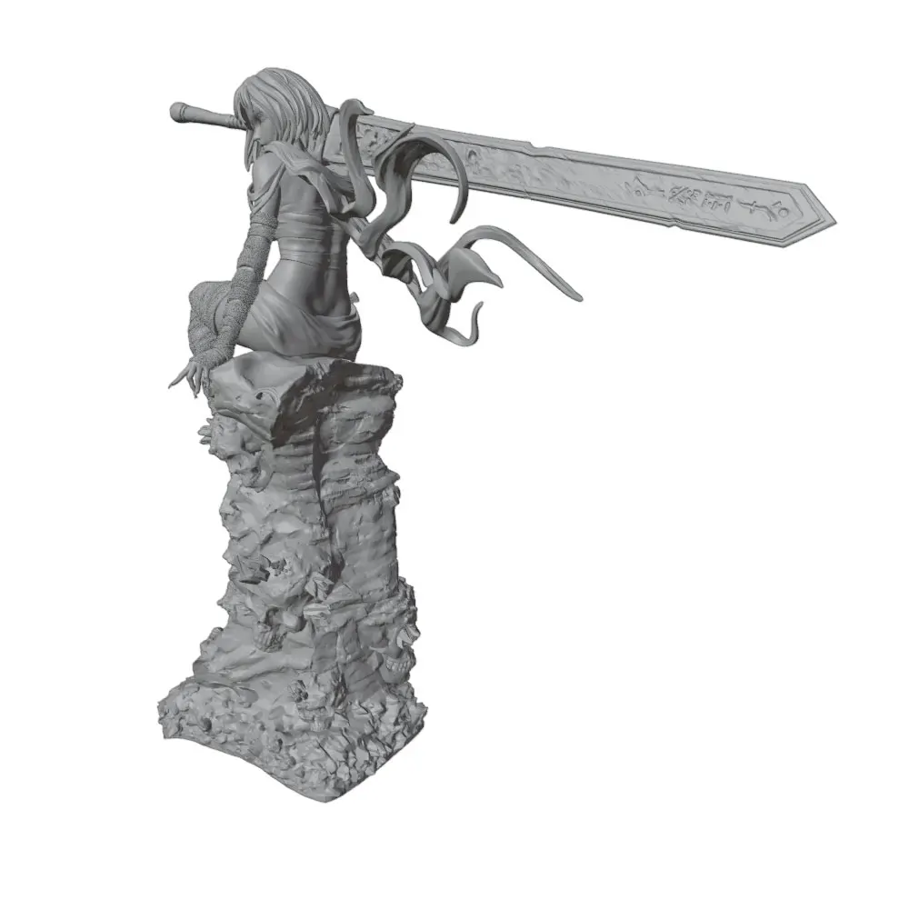 Figura de anime GK 1/24 sin montar ni pintar - miniatura impresa 3D - imagen 3