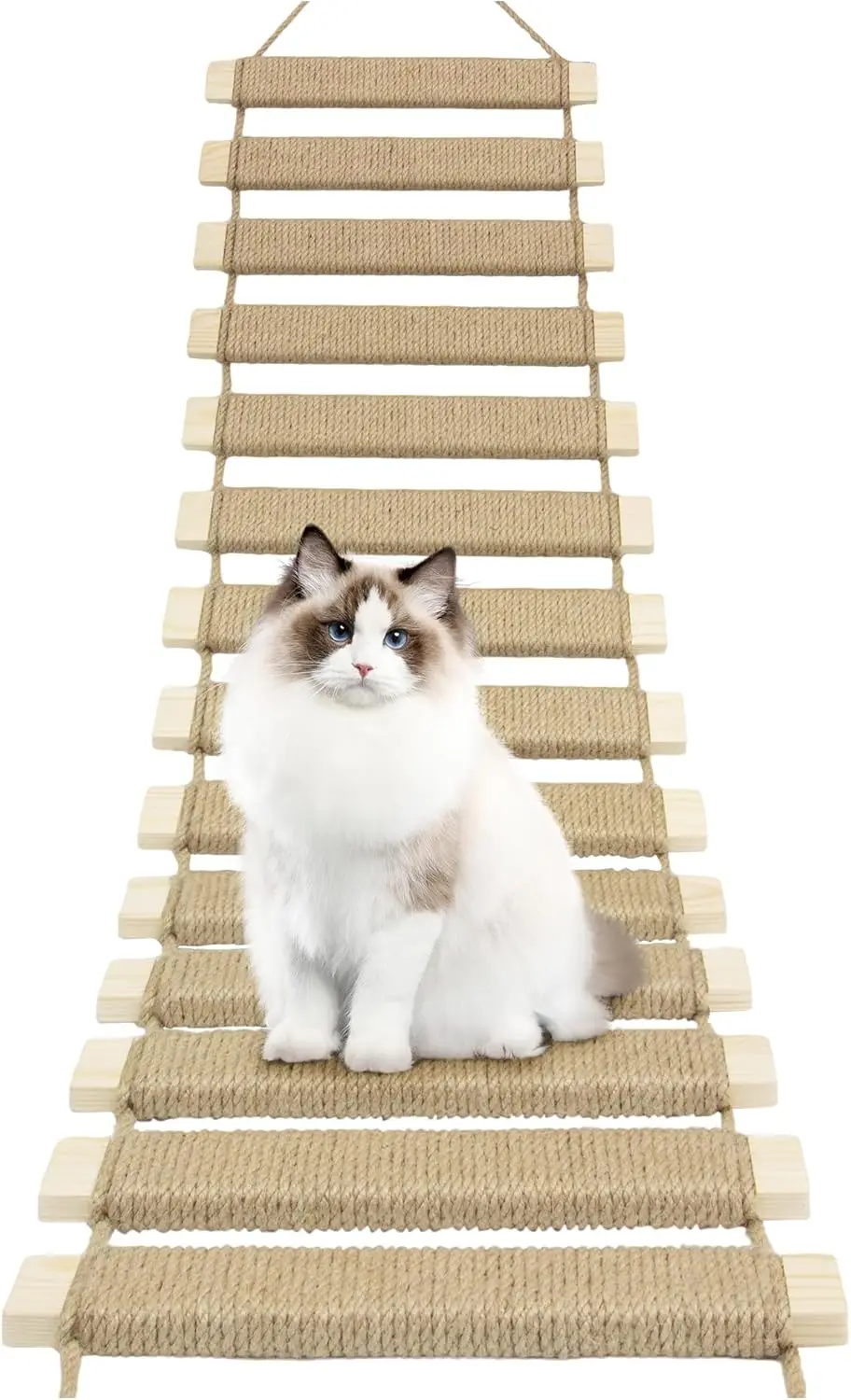 Hamaca de Actividades para Gatos – Puente, Escalera de Sisal y Madera