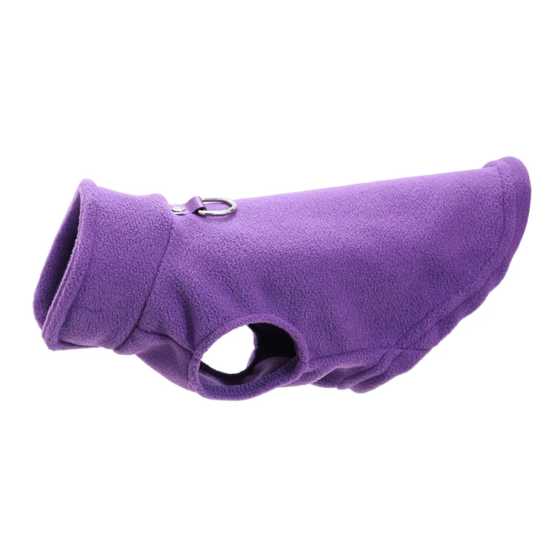 Ropa cálida de lana para perros pequeños y medianos, chaqueta de otoño e invierno para gatos, chaleco para cachorros, jersey con anillo en D, trajes para mascotas Chihuahua Pug - imagen 4