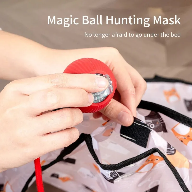 Juguetes interactivos para gatos, pelota rodante rápida en bolsa, juguete para ocultar y buscar gatitos, juguete interactivo para gatos activado por movimiento para interiores