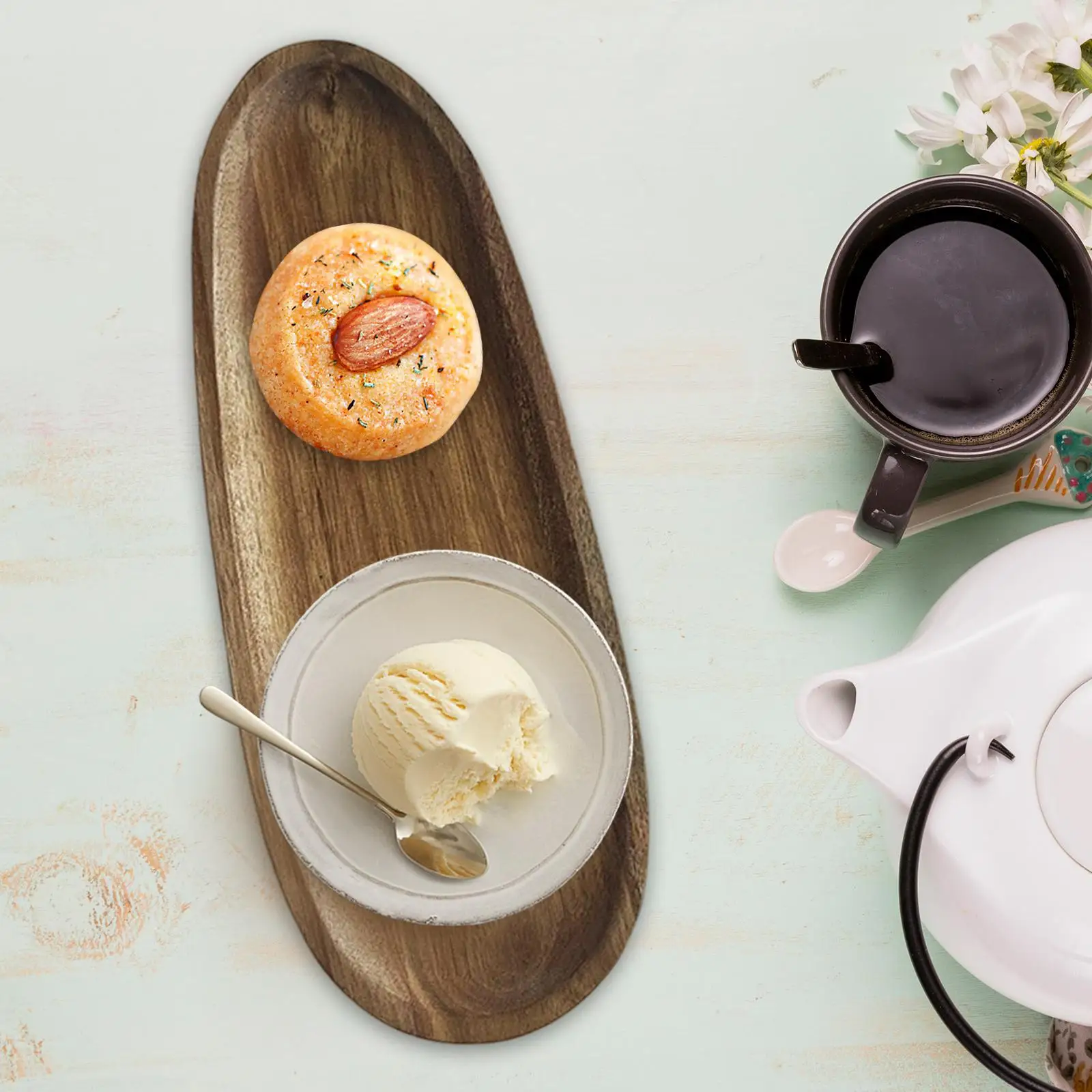 Wooden Serving Tray Dinner Tray, Cheese Serving Board, dinner Snack Plate for Cupcake Wooden Serving Tray Dinner Tray, Cheese Serving Board, dinner Snack Plate for Cupcake