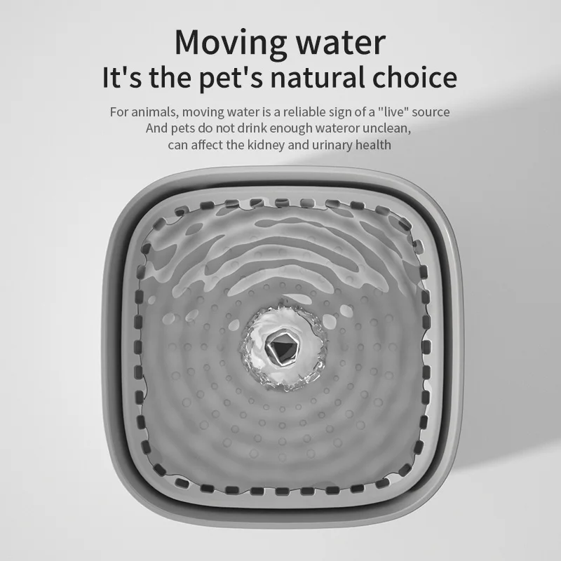 Bebedero automático con filtro para gatos – Fuente de agua USB silenciosa - imagen 3