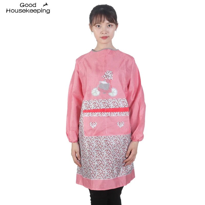 Delantal impermeable y a prueba de aceite para hombres y mujeres adultos, monos de manga larga a la moda, cocina, servicio a domicilio - imagen 4