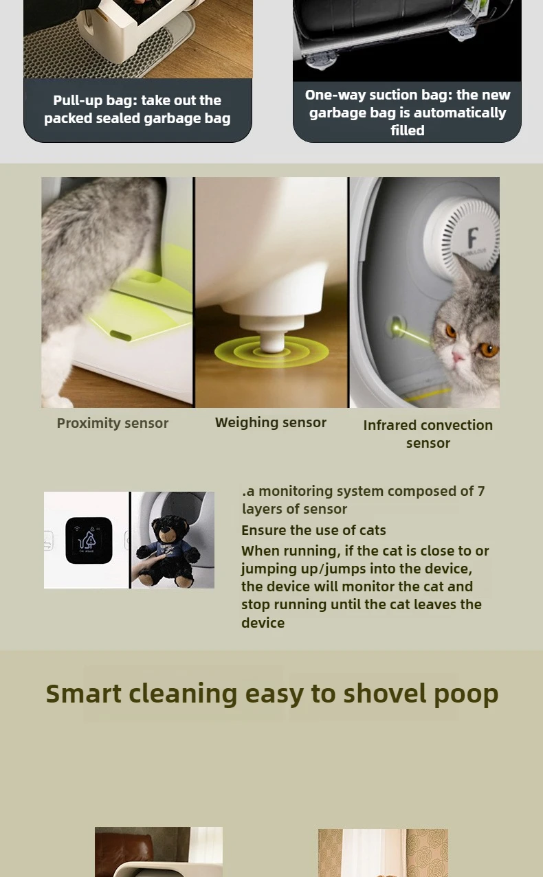 Interior espacioso para gatos de gran tamaño