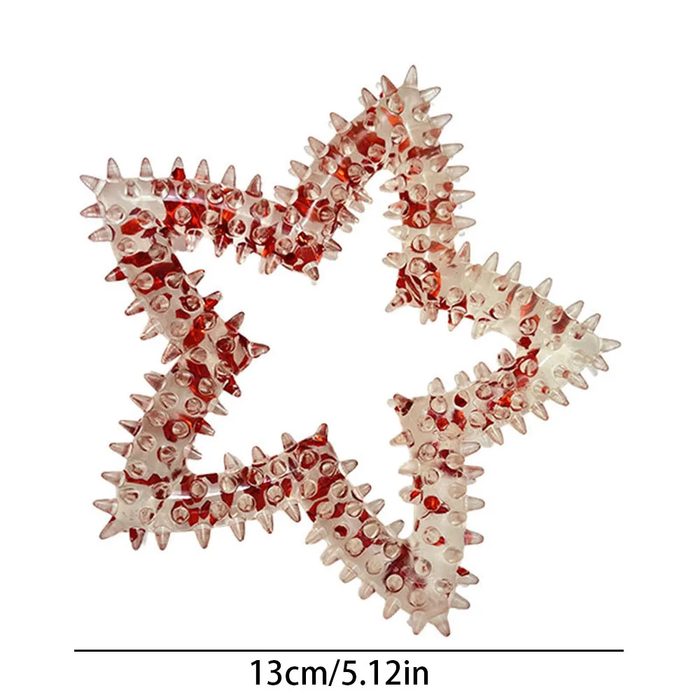 Juguete masticable para cachorros en forma de estrella, juguete molar para limpieza de dientes, juguete para mascotas fácil de limpiar, juguete duradero para cachorros resistente a mordeduras para uso bucal