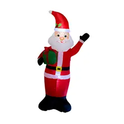 Inflables de Navidad, decoración de Papá Noel, bonito accesorio con luz LED, decoración inflable de Navidad, adorno para exteriores para fiesta, hogar, interior