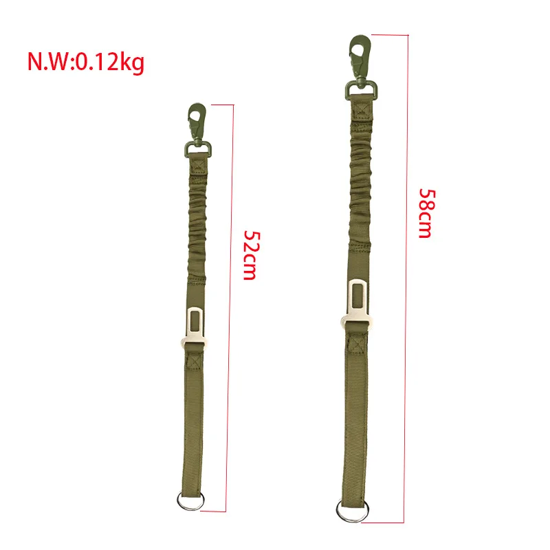 Nuevo Correa elástica táctica para perros, correa para perros sin tirones, correas reflectantes absorbentes de golpes para mascotas con cinturón de seguridad de coche para perros grandes - imagen 3