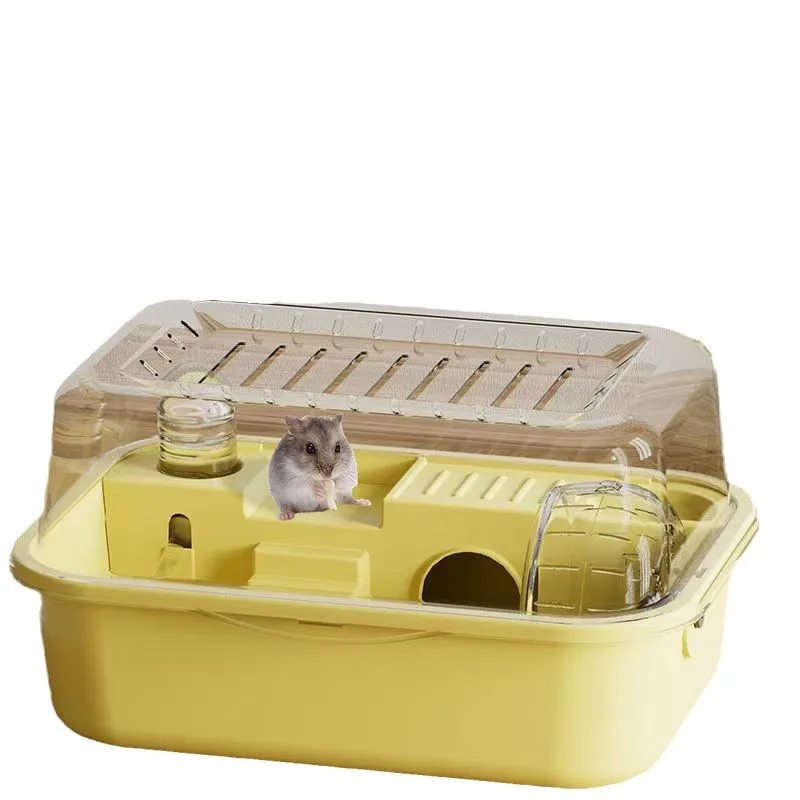 Jaula para hámster a prueba de masticar, accesorios grandes para hámster, jaulas y hábitats, tapa que se puede abrir con hojas acrílicas sólidas construidas - imagen 5