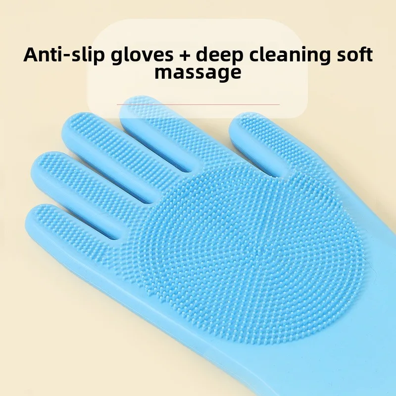 Guantes de baño para mascotas, cepillo de baño grueso a prueba de mordeduras, productos para perros y gatos, suministros, guantes de aseo, accesorios de belleza para limpieza - imagen 4