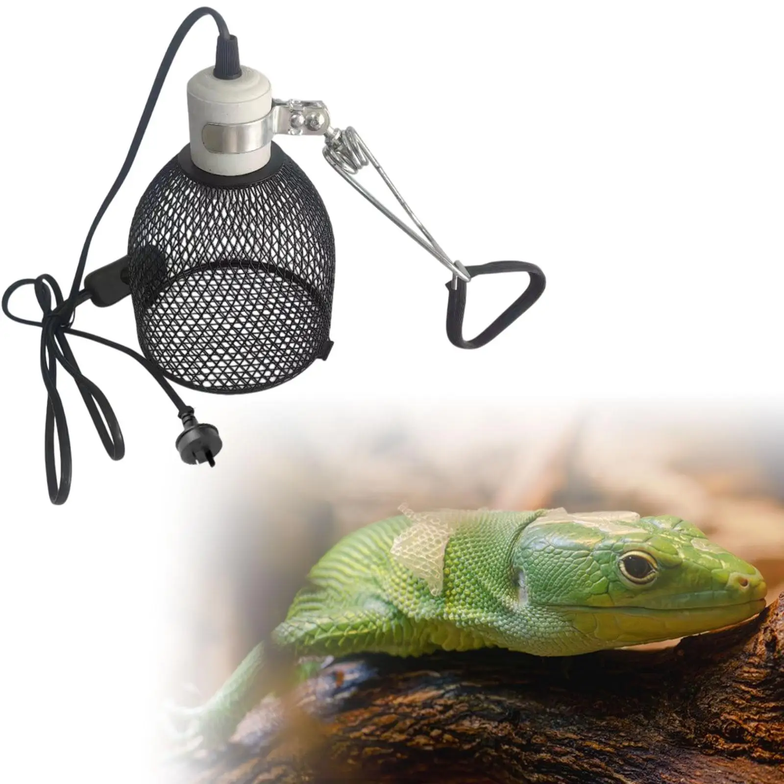 Reptile Heating Lampshade Lamp Shade Protection Heater Guard Reptile Heating Lamp Holder for Parrot Amphibians Pet Snake Cage