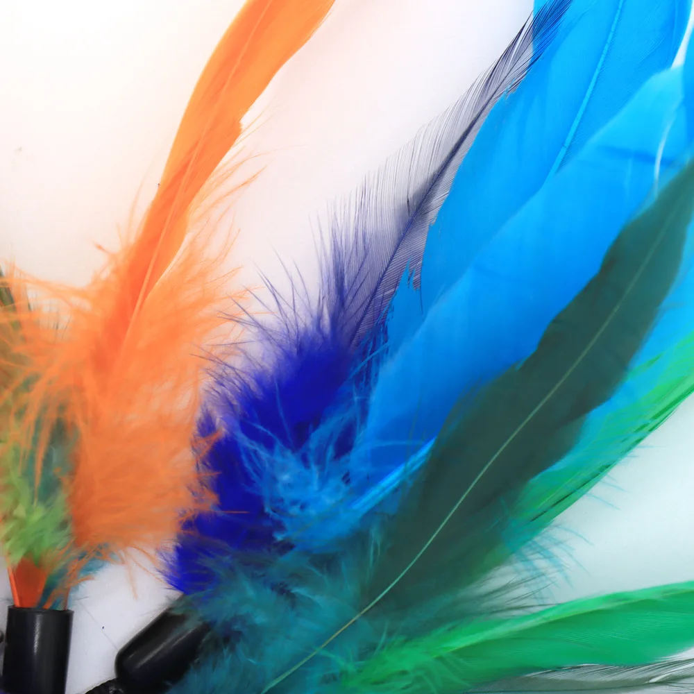 Cabezales de repuesto para juguetes con varita para gatos, paquete de 6 recambios de plumas para juego interactivo de gatitos, accesorios para cañas de pescar DIY - imagen 3