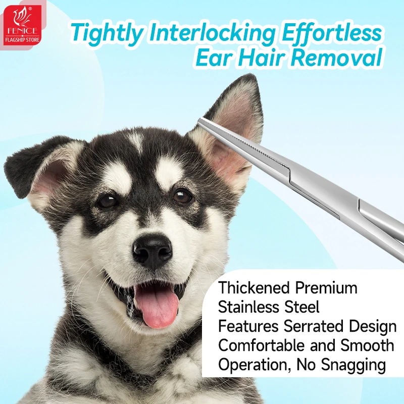 Pinzas hemostáticas para mascotas Fenice, pinzas para el pelo, herramientas profesionales para perros, Hospital, gatos, lesiones, herramienta cortadora de punta curva/recta para el hogar - imagen 3